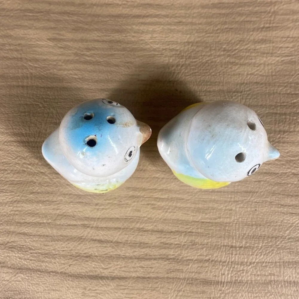 Vintage Ceramic Bird Salt & Pepper Shakers Set